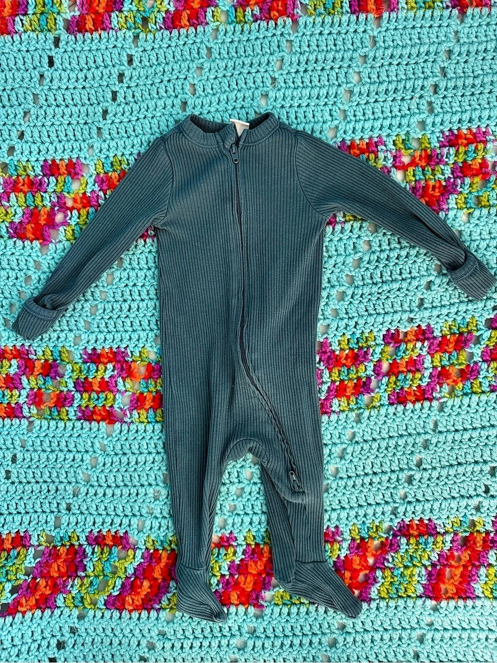 Old Navy Ribbed Zip Footie Sleeper